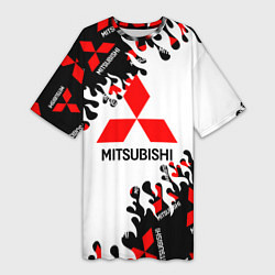 Женская длинная футболка Mitsubishi Fire Pattern