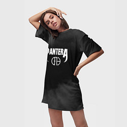 Футболка женская длинная Pantera - Облака, цвет: 3D-принт — фото 2