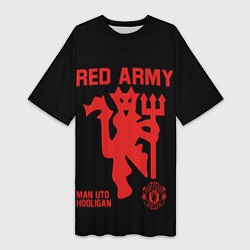 Женская длинная футболка Manchester United Red Army Манчестер Юнайтед