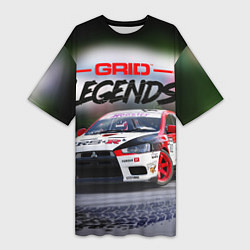 Женская длинная футболка Grid-Legends car