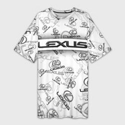 Женская длинная футболка LEXUS BIG EMBLEMA PATTERN