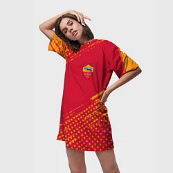 Футболка женская длинная Roma Рома, цвет: 3D-принт — фото 2