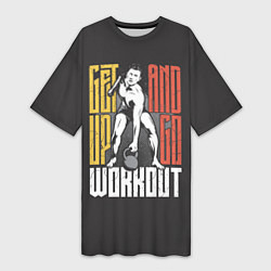 Женская длинная футболка Силовая Тренировка