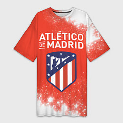 Женская длинная футболка ATLETICO MADRID Брызги