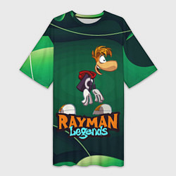 Женская длинная футболка Rayman Legends Green