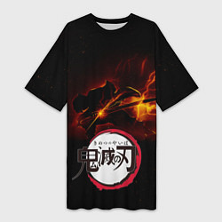 Женская длинная футболка Zenitsu Agatsuma Убийца демонов