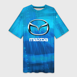 Футболка женская длинная Mazda мазда, цвет: 3D-принт