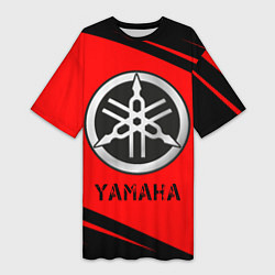 Футболка женская длинная YAMAHA Yamaha - Графика, цвет: 3D-принт