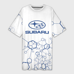 Женская длинная футболка Субару subaru