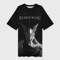 Женская длинная футболка ELDEN RING FEARLESS B&W
