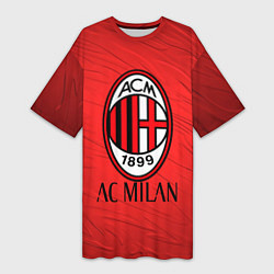 Женская длинная футболка Ac milan милан