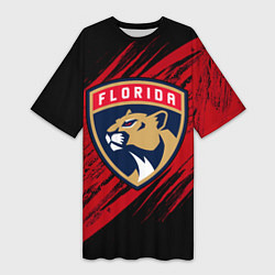 Женская длинная футболка Florida Panthers, Флорида Пантерз, NHL