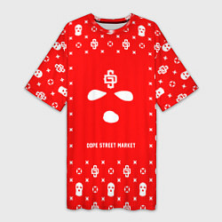 Женская длинная футболка Узор Red Phantom Ski Mask Dope Street Market