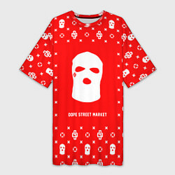 Женская длинная футболка Узор Red Ski Mask Dope Street Market