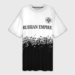 Женская длинная футболка RUSSIAN EMPIRE - ГЕРБ Спрей