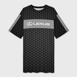 Женская длинная футболка Lexus соты