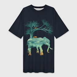 Женская длинная футболка Душа природы - Африка