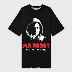 Женская длинная футболка MR ROBOT Хакер