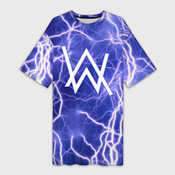 Женская длинная футболка Alan Walker молнии