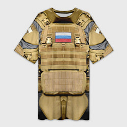 Женская длинная футболка Бронежилет- армия России