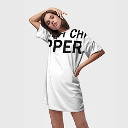 Футболка женская длинная Red Hot Chili Peppers с половиной лого, цвет: 3D-принт — фото 2