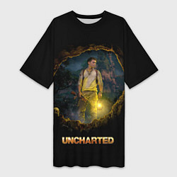 Женская длинная футболка Uncharted Анчартед Фильм