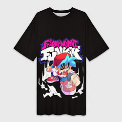 Женская длинная футболка Friday Night Funkin Boyfrend