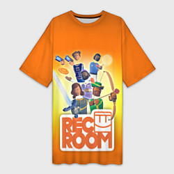 Футболка женская длинная VR игра REC ROOM, цвет: 3D-принт