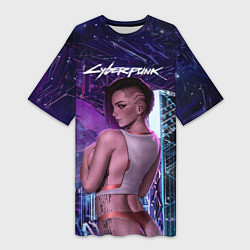 Женская длинная футболка Sexy Vi Cyberpunk2077