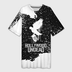 Женская длинная футболка Hollywood Undead - CHAOS Out Now