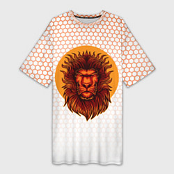 Женская длинная футболка Солнечный лев
