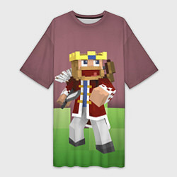 Женская длинная футболка Minecraft Hero Video game