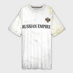 Женская длинная футболка RUSSIAN EMPIRE - ГЕРБ Гранж FS