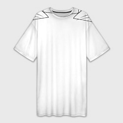 Женская длинная футболка Космонавт с волнами