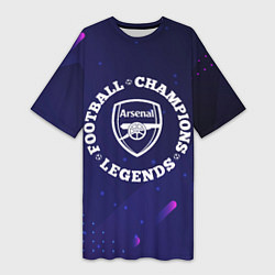 Женская длинная футболка Arsenal Легенды Чемпионы