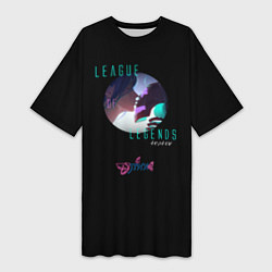 Женская длинная футболка Arcane: League of Legends Джинкс
