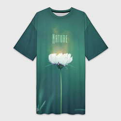 Женская длинная футболка Природа - цветок