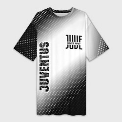 Футболка женская длинная JUVENTUS Juventus Градиент, цвет: 3D-принт