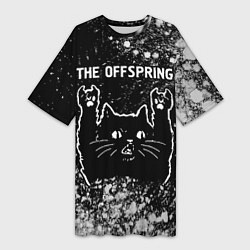 Футболка женская длинная The Offspring Rock Cat, цвет: 3D-принт