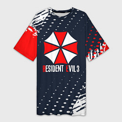 Женская длинная футболка Umbrella Corporation Resident Evil Краски