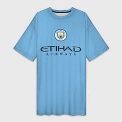 Женская длинная футболка Грилиш Manchester City Манчестер Сити домашняя фор