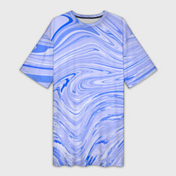 Женская длинная футболка Abstract lavender pattern