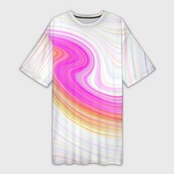 Женская длинная футболка Abstract gradient lines