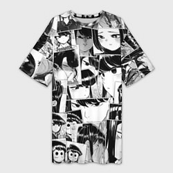 Женская длинная футболка Komi san pattern