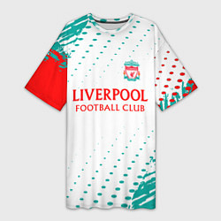 Женская длинная футболка Liverpool краски