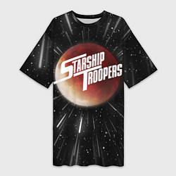 Женская длинная футболка Starship Troopers Warp Logo