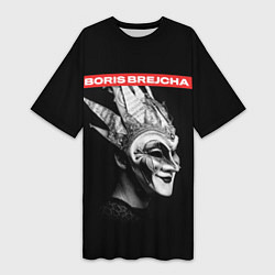 Женская длинная футболка Boris Brejcha в маске