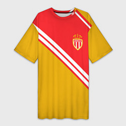 Футболка женская длинная Монако logo, цвет: 3D-принт