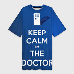 Женская длинная футболка Keep calm Im the Doctor