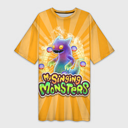Женская длинная футболка My Singing Monsters Вужас